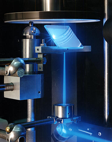A blue laser used for Raman spectroscopy